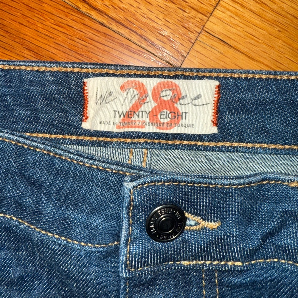 We The Free Blue Denim Jeans Flare
